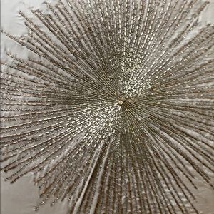 Grey silk/satin pillow with starburst beading